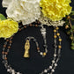 Santa Muerte Suerte Rosary + Luck + Gambling + Sterling Silver Plated Chain + Handcrafted + Rosario