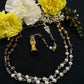 Santa Muerte Suerte Rosary + Luck + Gambling + Sterling Silver Plated Chain + Handcrafted + Rosario