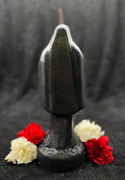 Santa Muerte Negra Candle + Protection + Binding + Reversing + 24K Gold