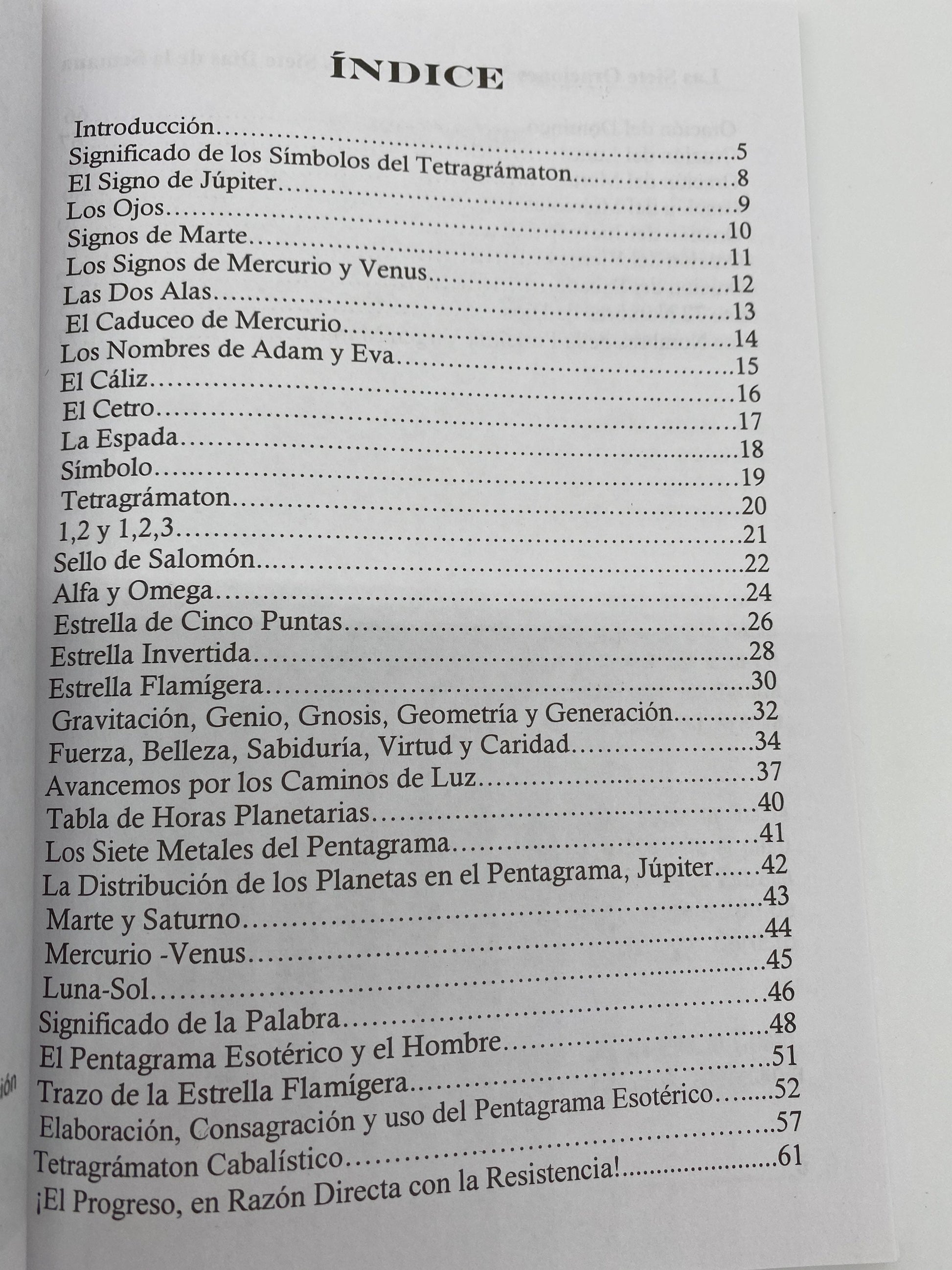 El Poder Del Tetragrammaton Book + NEW + Pentagram of Solomon