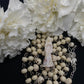 Santa Muerte Blanca Rosary with Bone and Howlite + Protection + Healing + Blessed + Sterling Silver Plated Chain + Handcrafted + Rosario