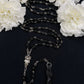 Santa Muerte Negra Rosary + Blessed + Sterling Silver Plated Chain + Handcrafted + Rosario