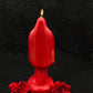 Santa Muerte Roja Candle + Blessed + 24K Gold
