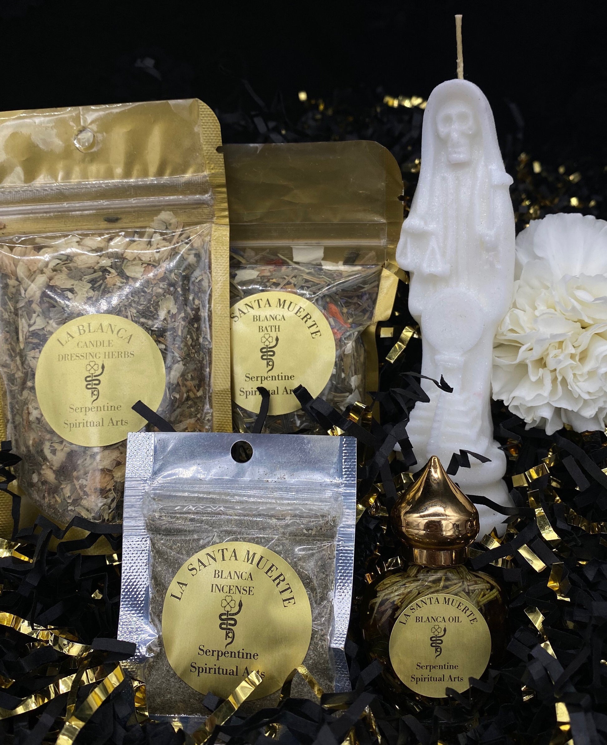 Santa Muerte Blanca Ritual Set + Purity + Psychic + Healing