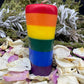 Square Rainbow Vagina Candle + Vulva + Lesbian Pride + Queer + Bisexual
