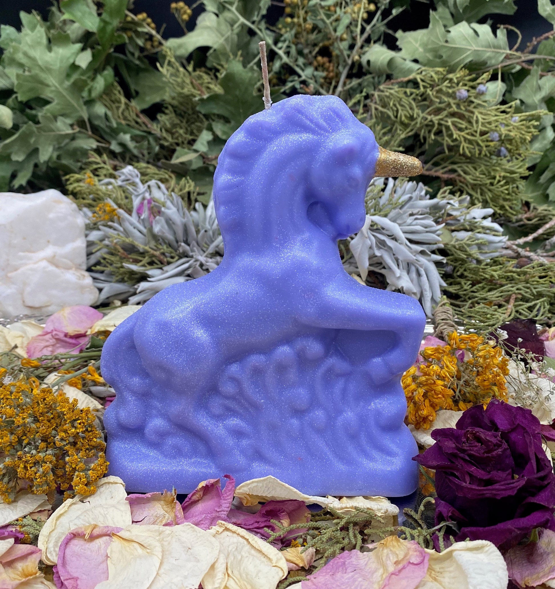 Lavender Unicorn Candle + Pride + Wishes