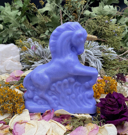 Lavender Unicorn Candle + Pride + Wishes