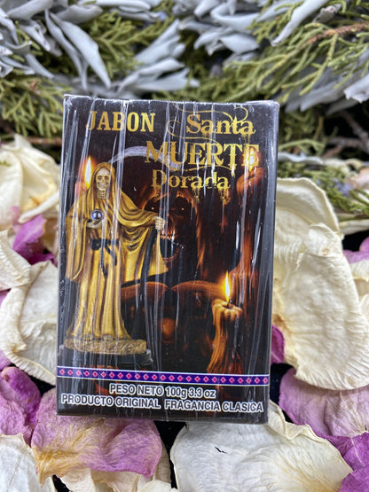 Santa Muerte Dorada / Oro Abundance Soap + Gold + Money + Made in Mexico + Scented