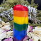 Square Rainbow Vagina Candle + Vulva + Lesbian Pride + Queer + Bisexual