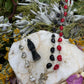Santa Muerte Negra Reversing Rosary with Skulls + Blessed + Sterling Silver Plated Chain + Handcrafted + Rosario + Domination + Amarres