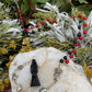 Santa Muerte Negra Reversing Rosary + Sterling Silver Plated Chain + Handcrafted + Amarres + Binding + Extreme Love Spells + Domination