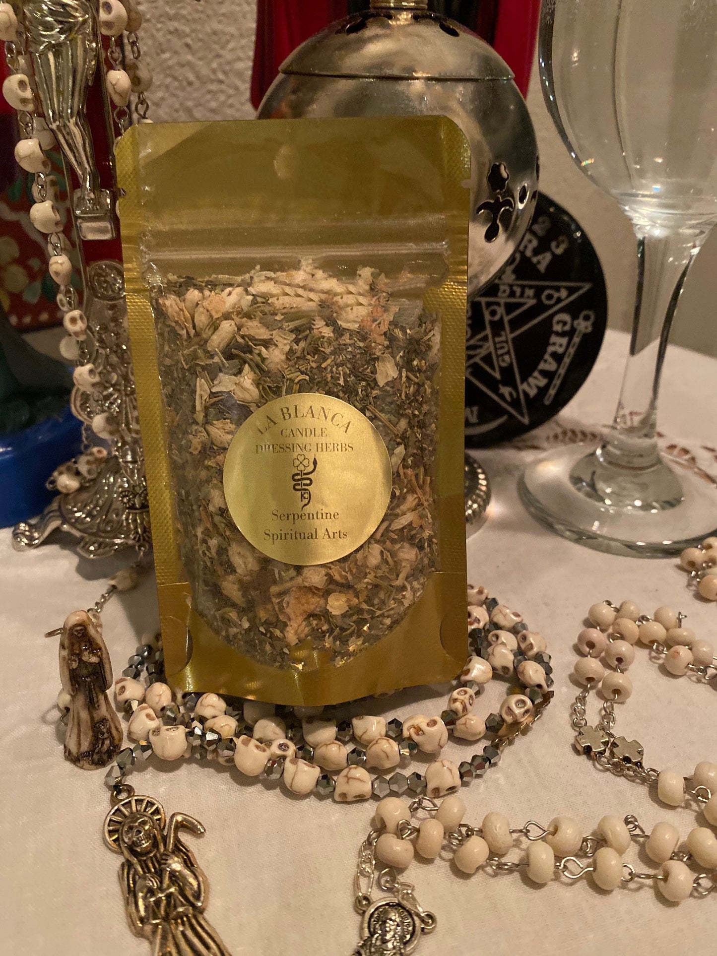 Santa Muerte Blanca Herbs + Santisima + La Flaca + Cleansing + Blessed