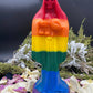 Santa Muerte Rainbow Candle + LGBTQI Pride + Gay + Road Opener + Blessed + 24K Gold