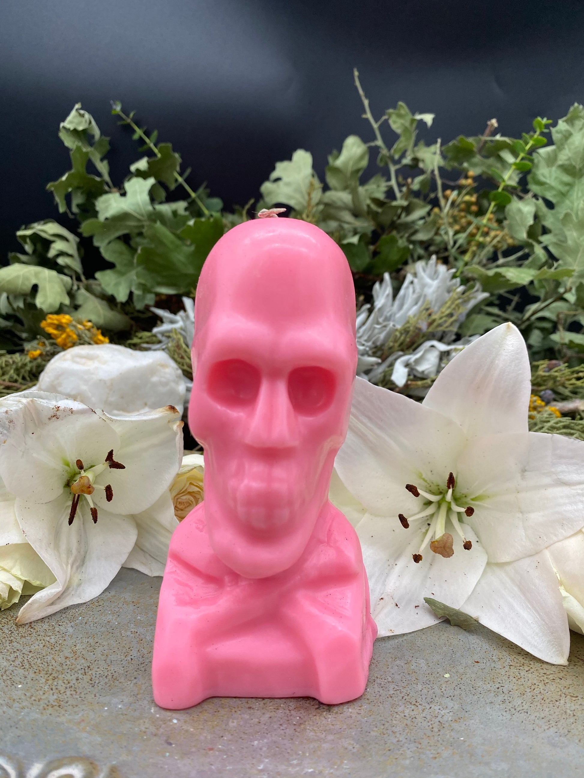 Skull & Crossbones Candle + Love + Money + Hex + Send Spirits of the Dead