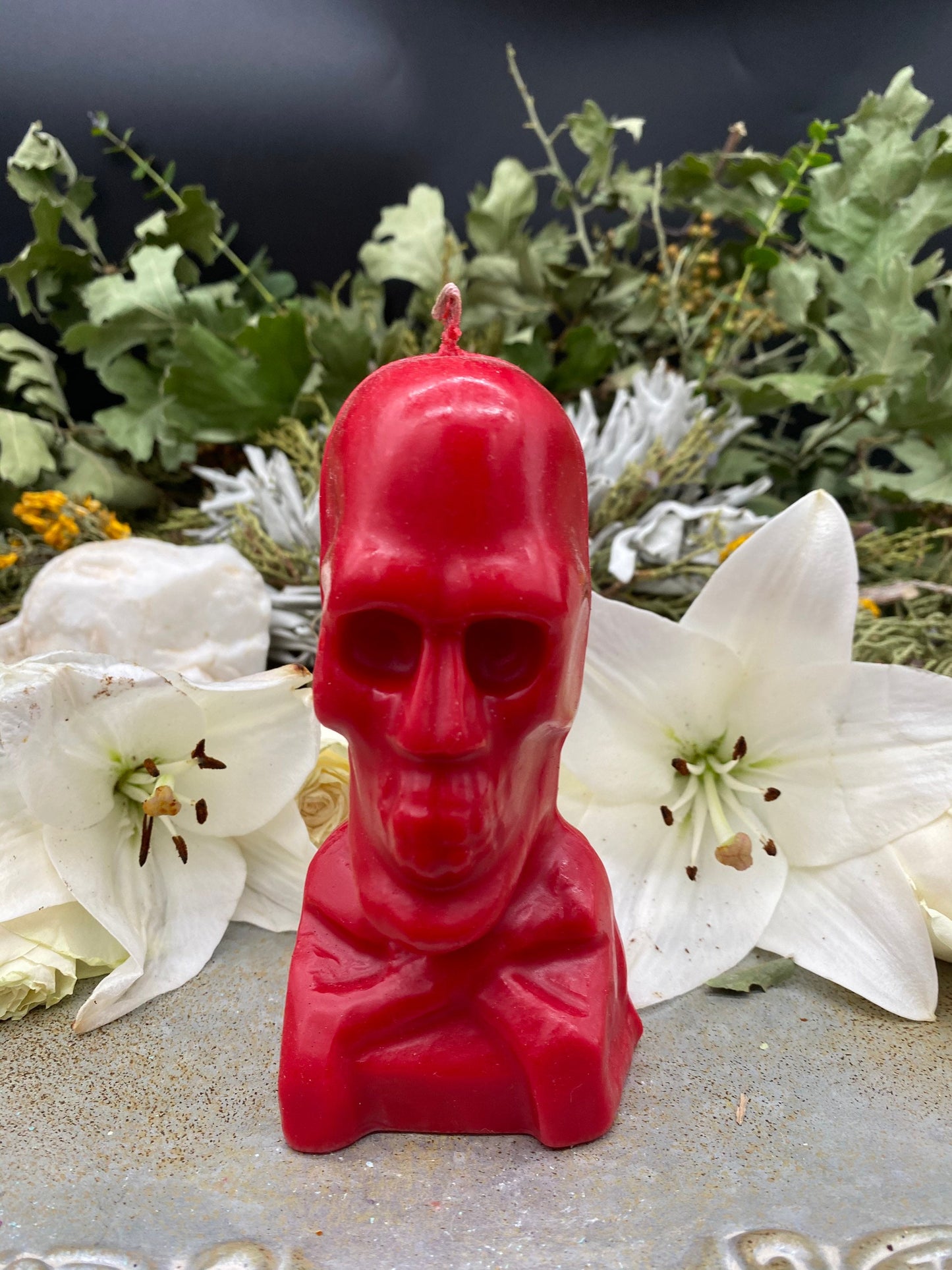 Skull & Crossbones Candle + Love + Money + Hex + Send Spirits of the Dead