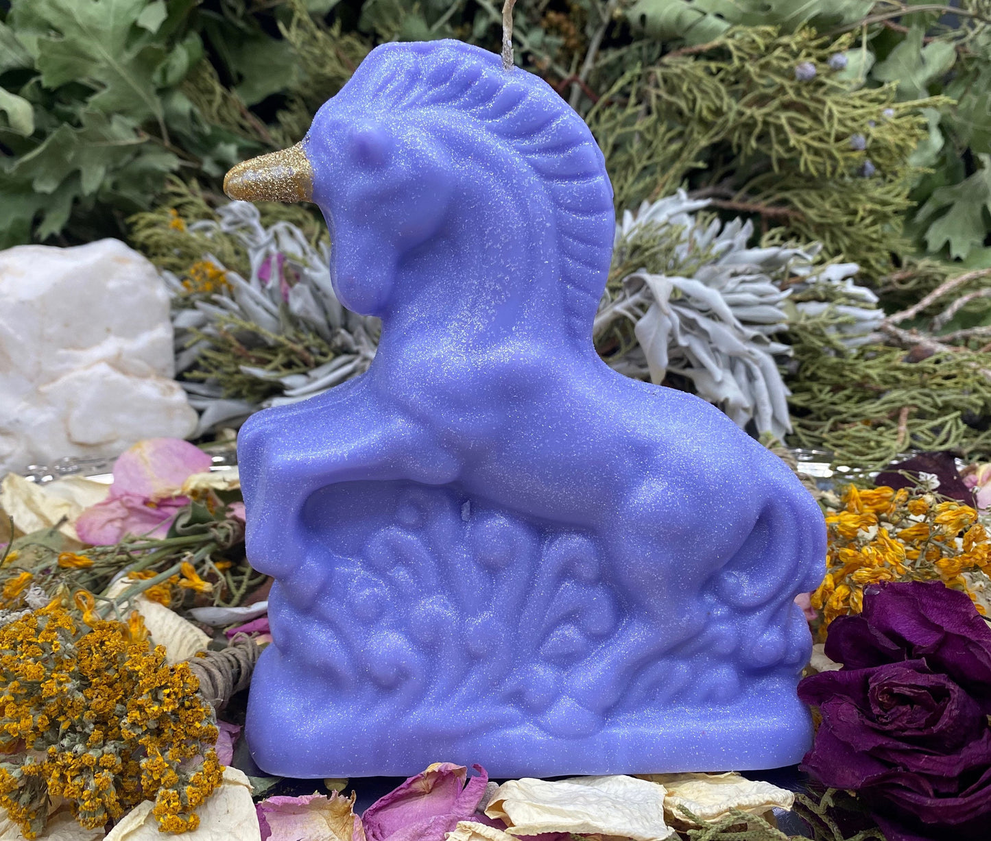 Lavender Unicorn Candle + Pride + Wishes