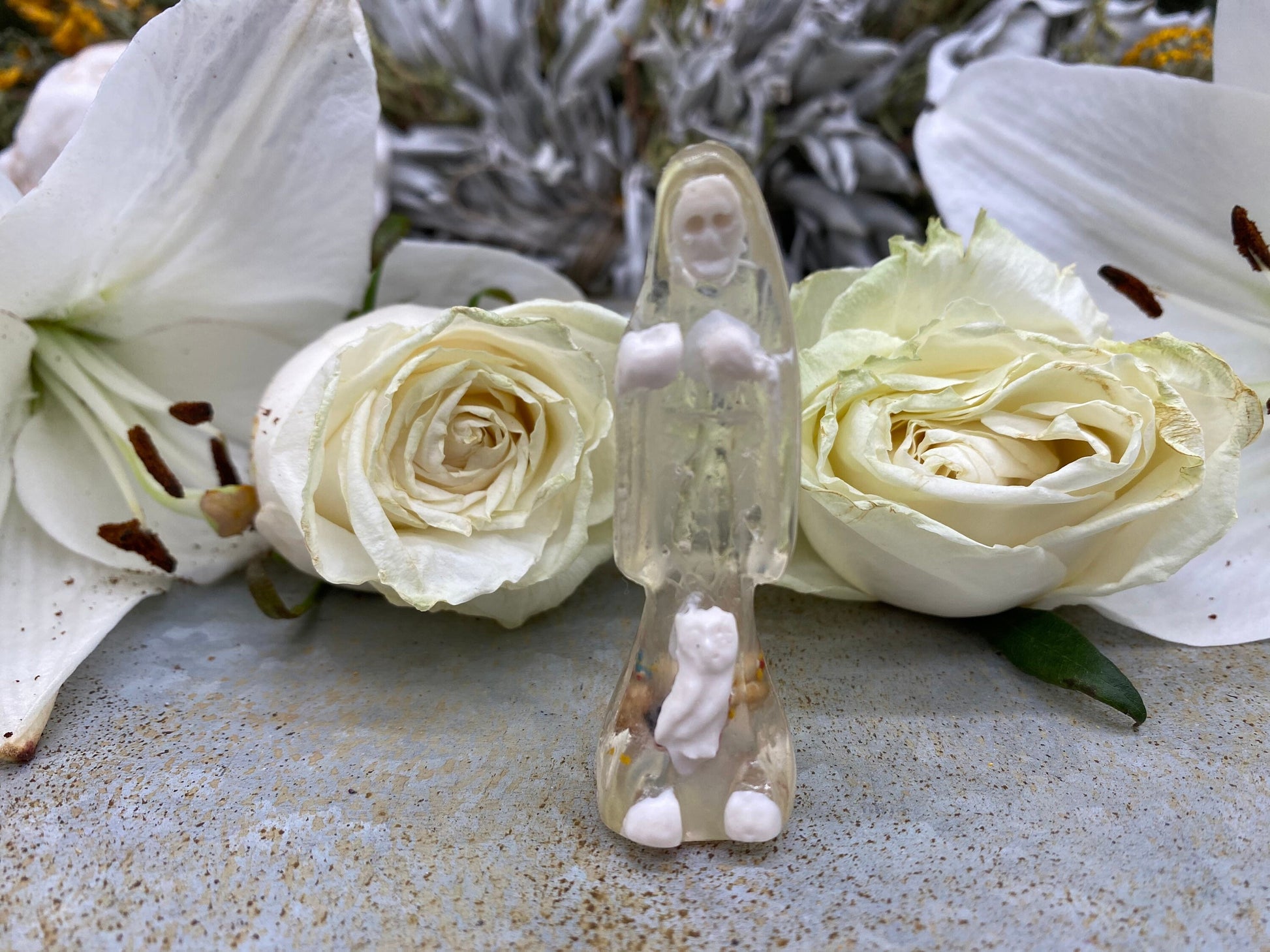 Santa Muerte Statuettes 2.5” + Blessed + Fixed + Made in Mexico