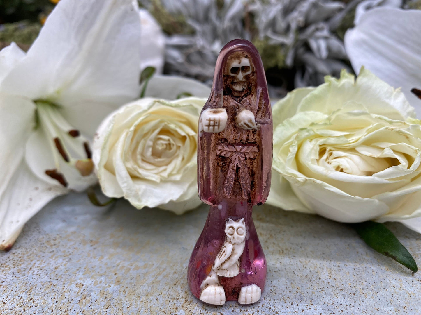 Santa Muerte Statuettes 2.5” + Blessed + Fixed + Made in Mexico