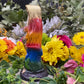 Santa Muerte Siete Colores Statue + 24K Gold + Baptized + Embarazada + Pregnant + Fixed + Made in Mexico