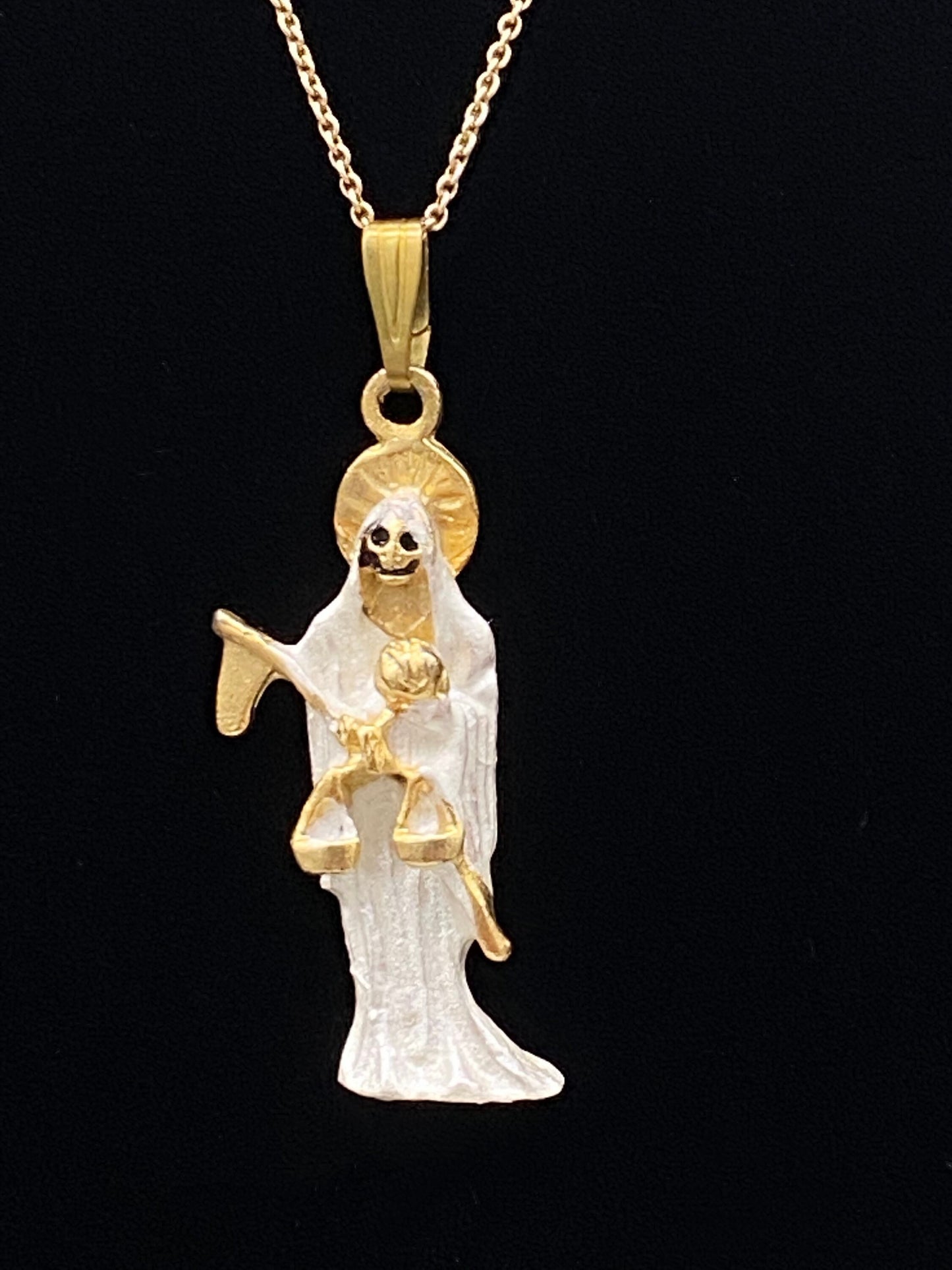 Santa Muerte Pendant + Blessed + Protection + Made in Mexico