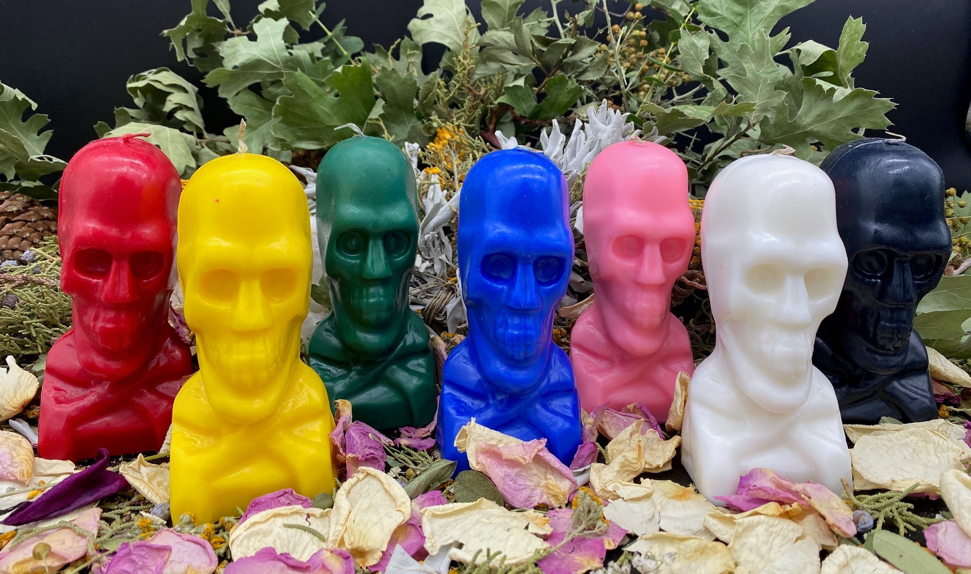Skull & Crossbones Candle + Love + Money + Hex + Send Spirits of the Dead