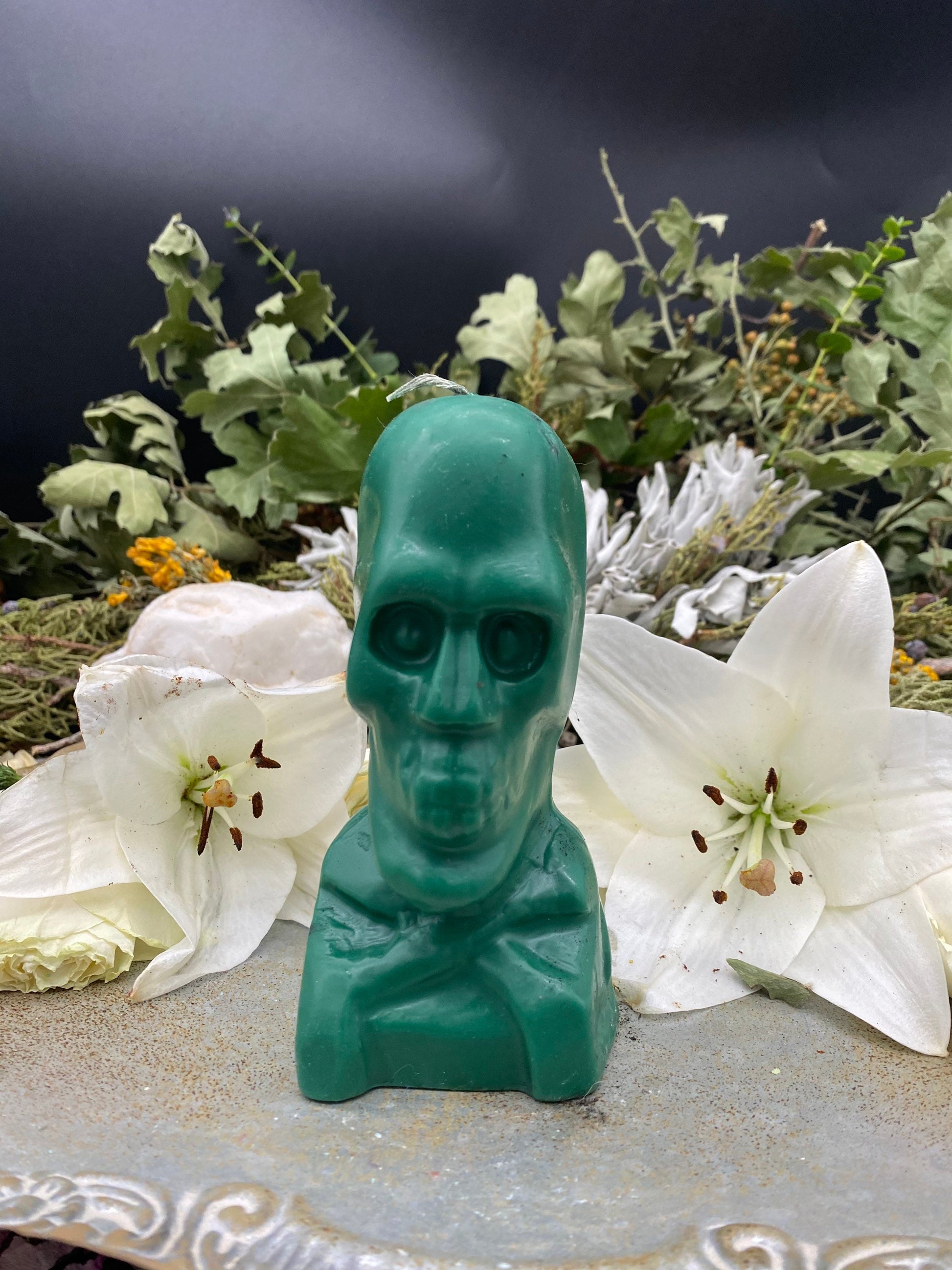 Skull & Crossbones Candle + Love + Money + Hex + Send Spirits of the Dead