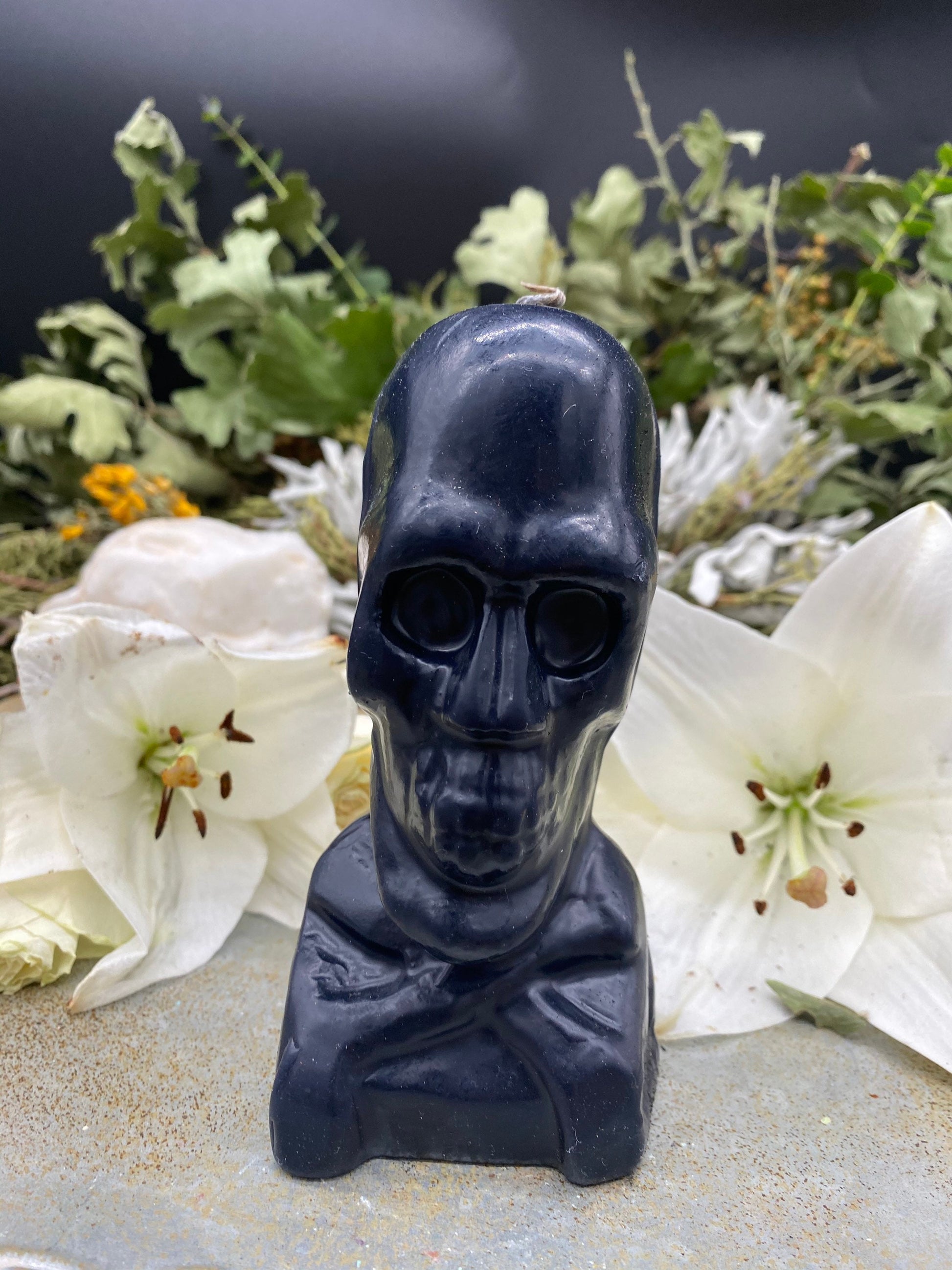 Skull & Crossbones Candle + Love + Money + Hex + Send Spirits of the Dead