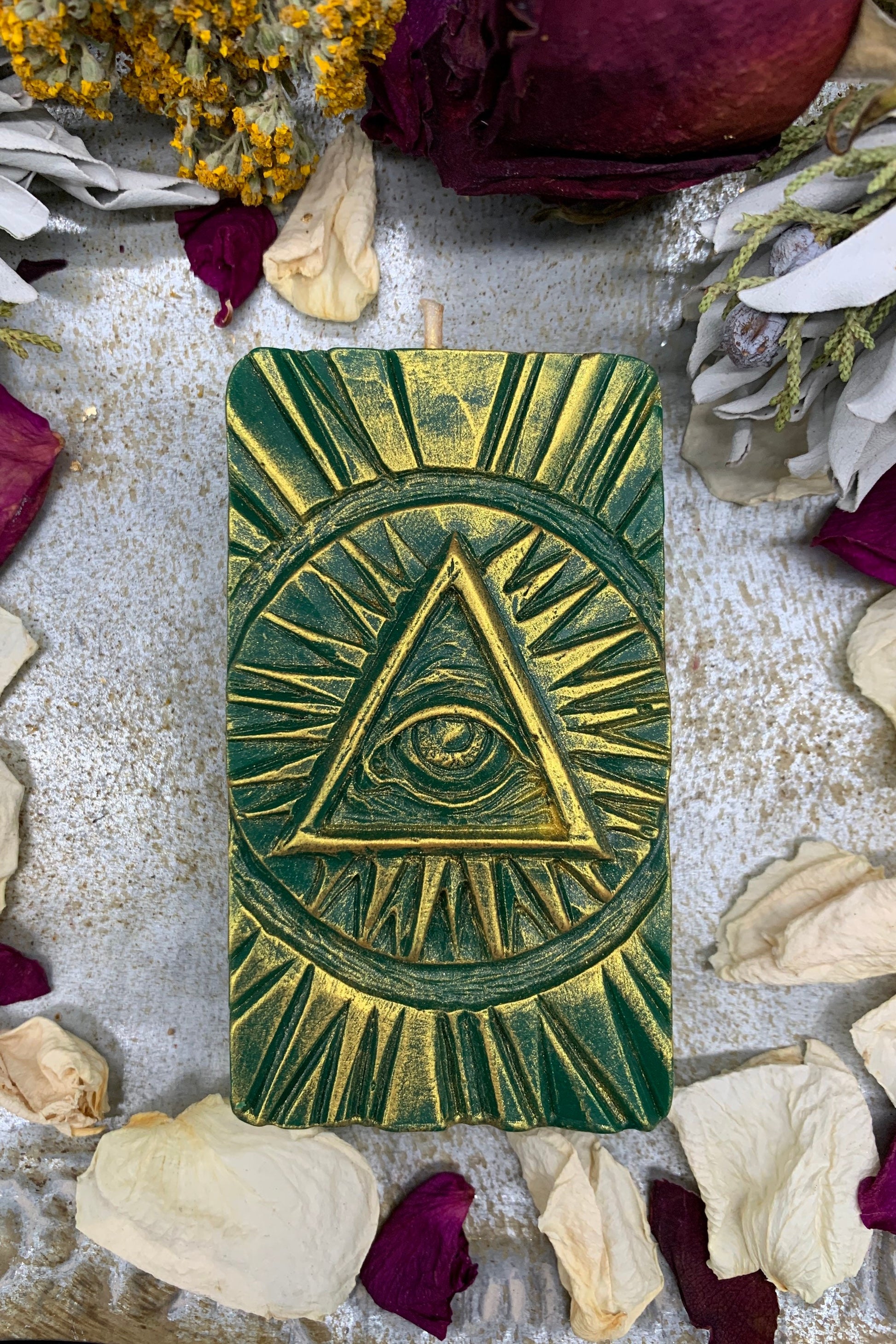 Eye of Providence Candle + All-Seeing Eye + Freemasonry + Spiritual Wisdom