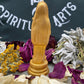 Santa Muerte Dorada Figure Candle + Money + Prosperity + Gold + Oro + 24K Gold