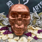 Large Metallic Skull Candle