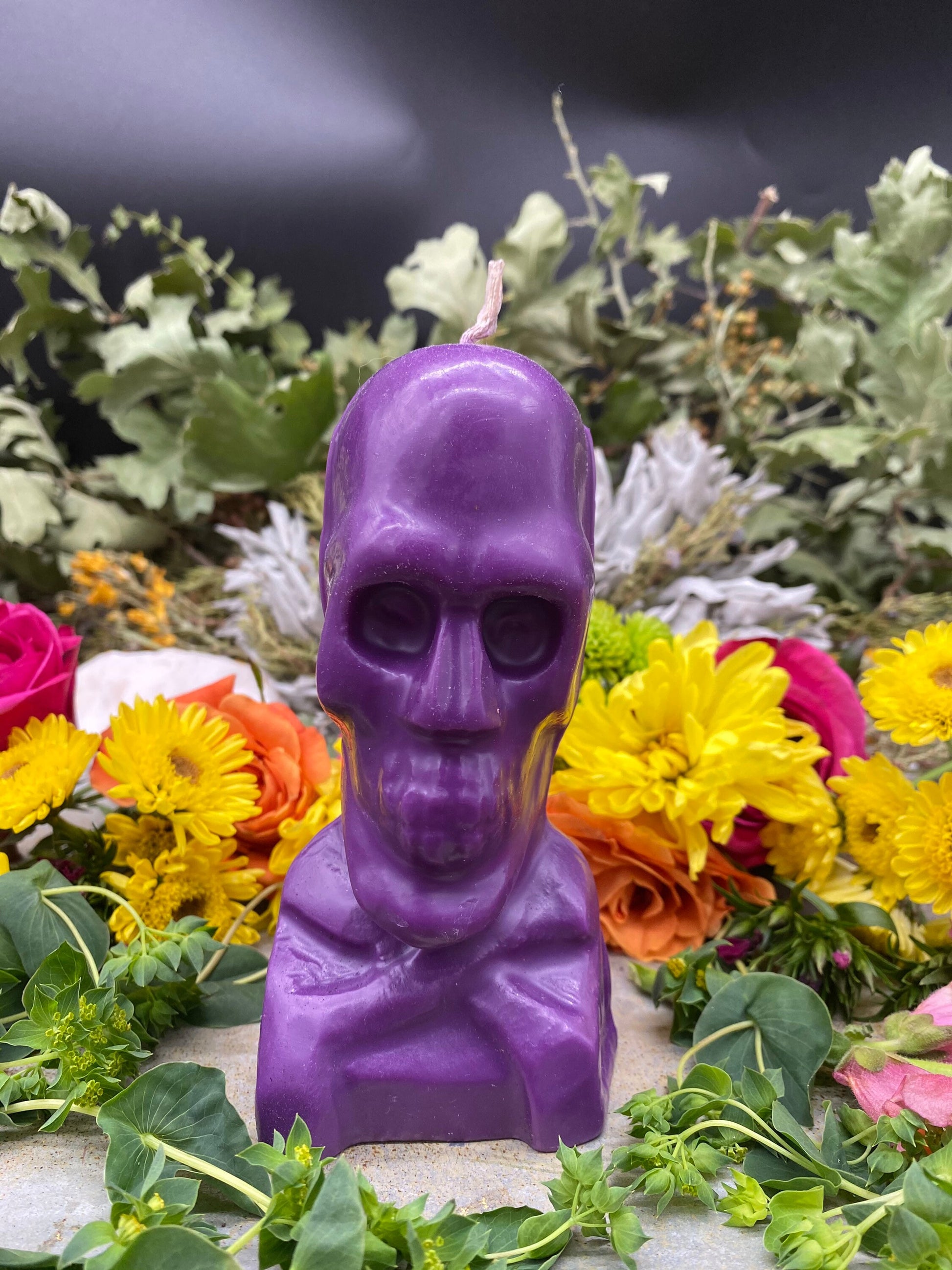 Skull & Crossbones Candle + Love + Money + Hex + Send Spirits of the Dead
