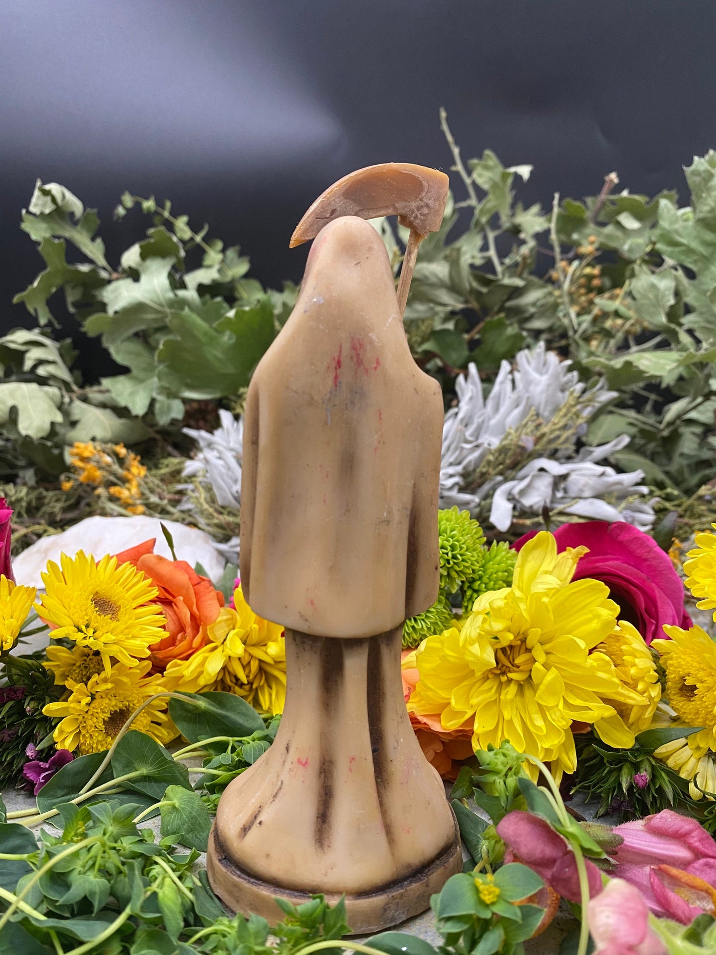 Santa Muerte Bone Statue + Hueso + Baptized + Fixed + Made in Mexico