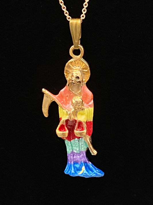 Santa Muerte Pendant + Blessed + Protection + Made in Mexico
