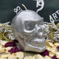 Large Metallic Skull Candle