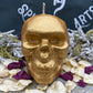 Large Metallic Skull Candle