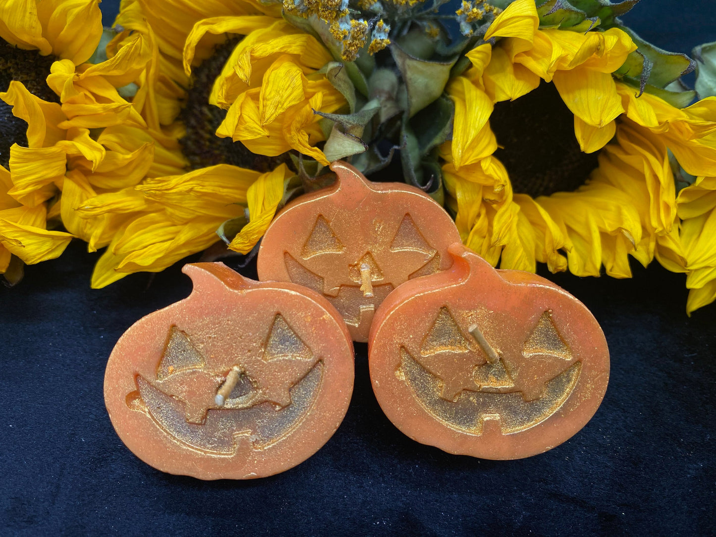 Jack O’Lantern Tealight Candles + Gift Box + Protection + Samhain + Halloween + Scare Away Evil Spirits