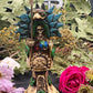 Santa Muerte Azteca Statue + 24K Gold + Baptized + Fixed + Made in Mexico