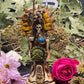 Santa Muerte Azteca Statue + 24K Gold + Baptized + Fixed + Made in Mexico