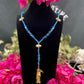 Santa Muerte Azul Rosary + Blue + Blessed + Handcrafted in Mexico + Rosario
