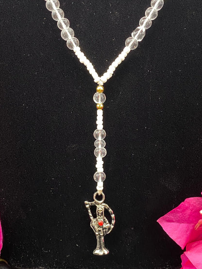Santa Muerte Blanca Rosary + Blessed + Handcrafted in Mexico + Rosario