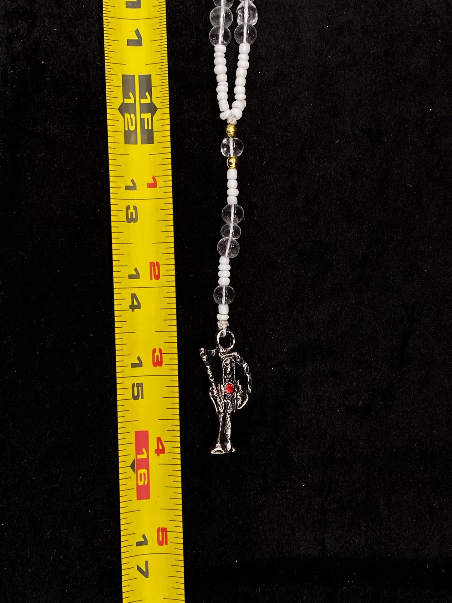 Santa Muerte Blanca Rosary + Blessed + Handcrafted in Mexico + Rosario