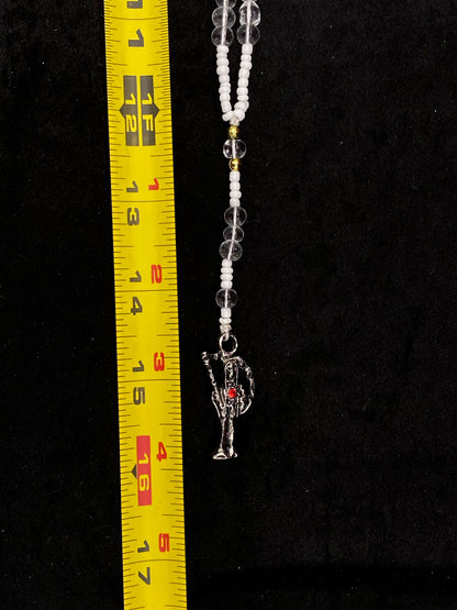 Santa Muerte Blanca Rosary + Blessed + Handcrafted in Mexico + Rosario