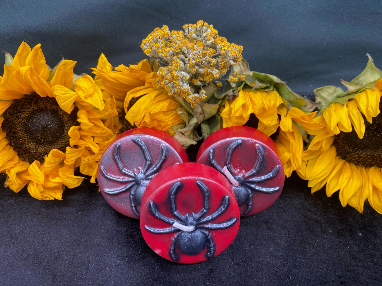 Spider Tealight Candles + Gift Box + Santa Muerte + Samhain + Halloween