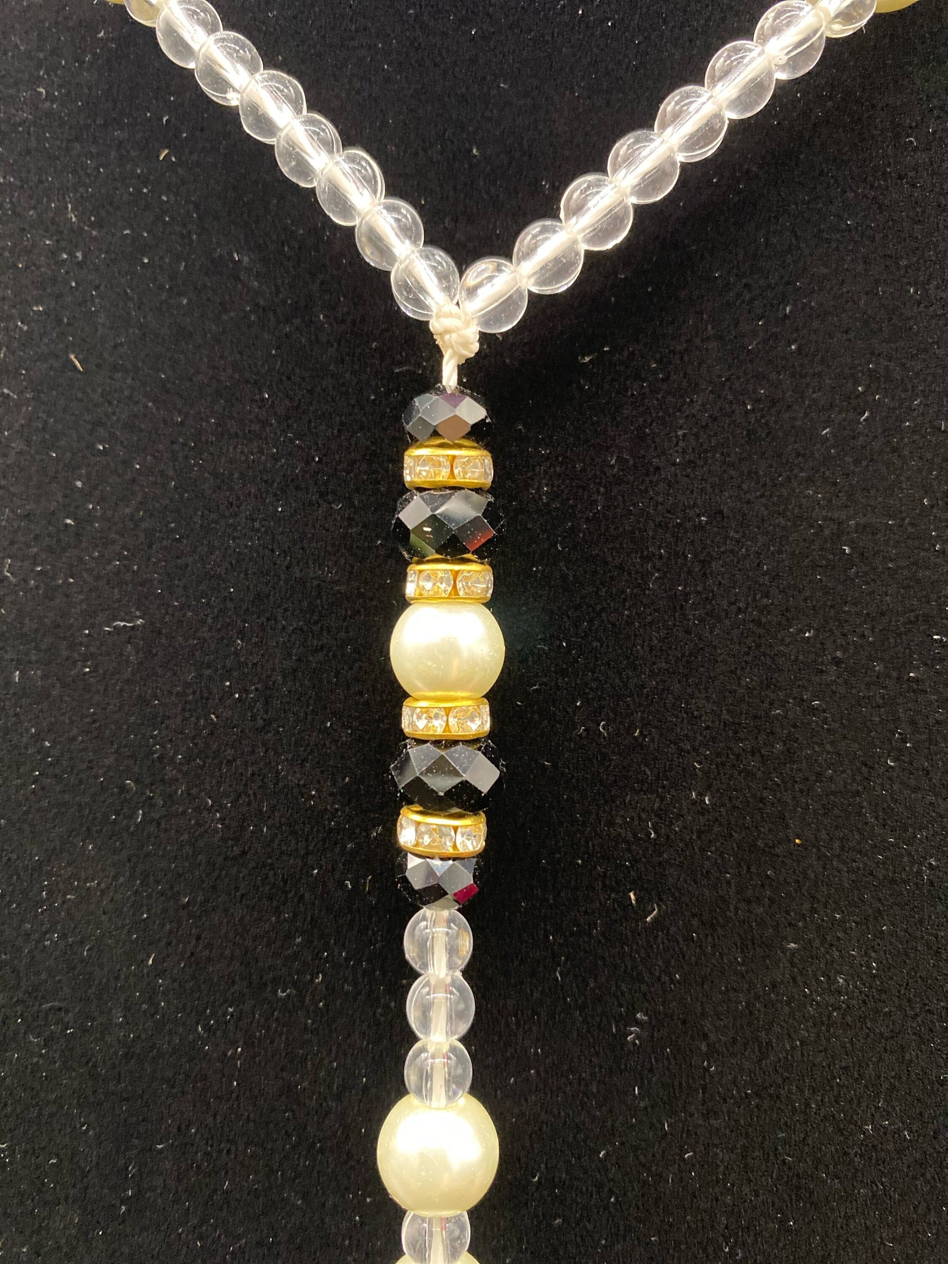 Long Santa Muerte Blanca Rosary + Blessed + Hecho en Mexico + Rosario