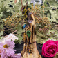 Santa Muerte Azteca Statue + 24K Gold + Baptized + Fixed + Made in Mexico