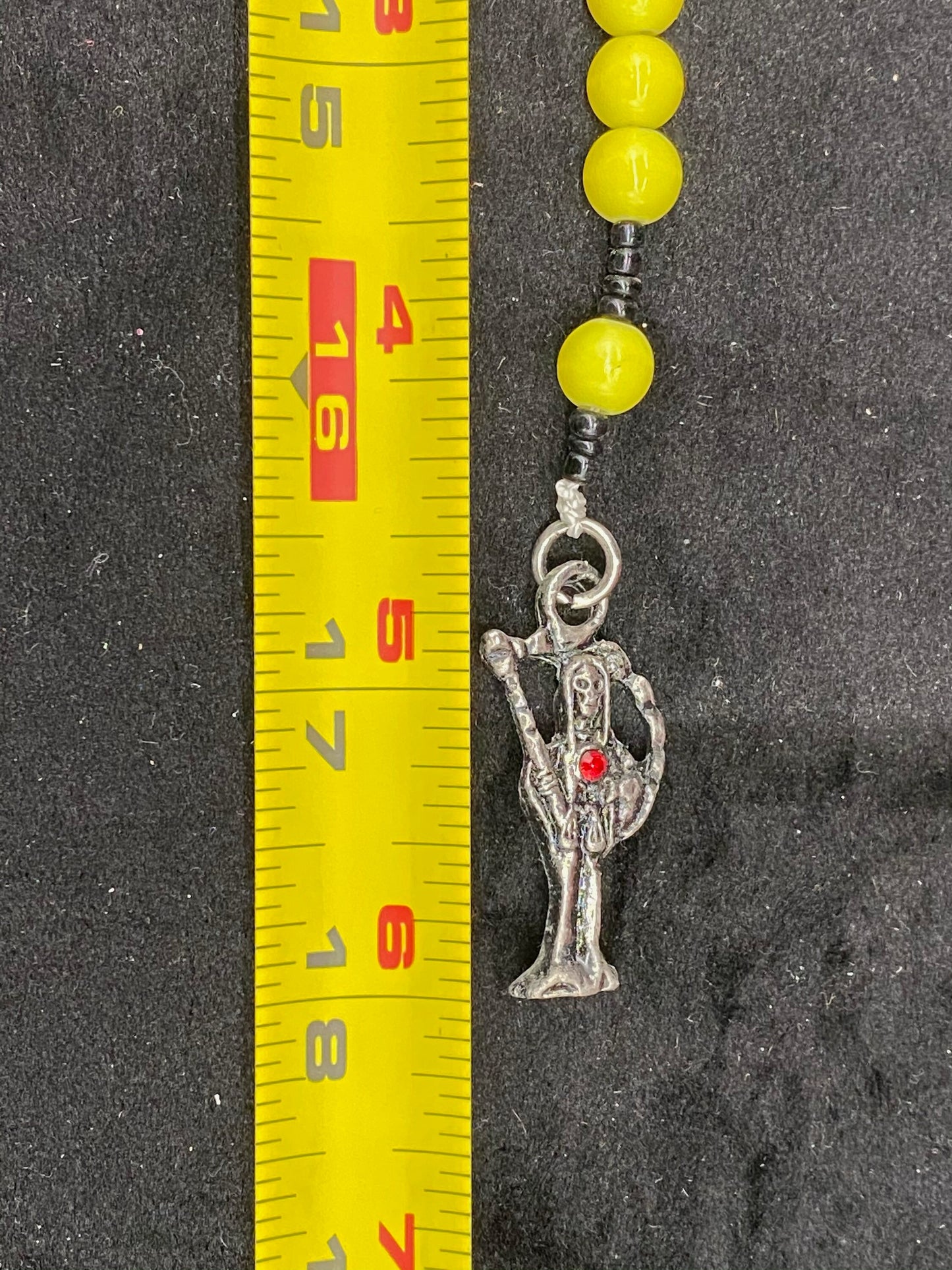 Santa Muerte Amarilla Rosary + Blessed + Handcrafted in Mexico + Rosario