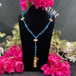 Santa Muerte Azul Rosary + Blue + Blessed + Handcrafted in Mexico + Rosario