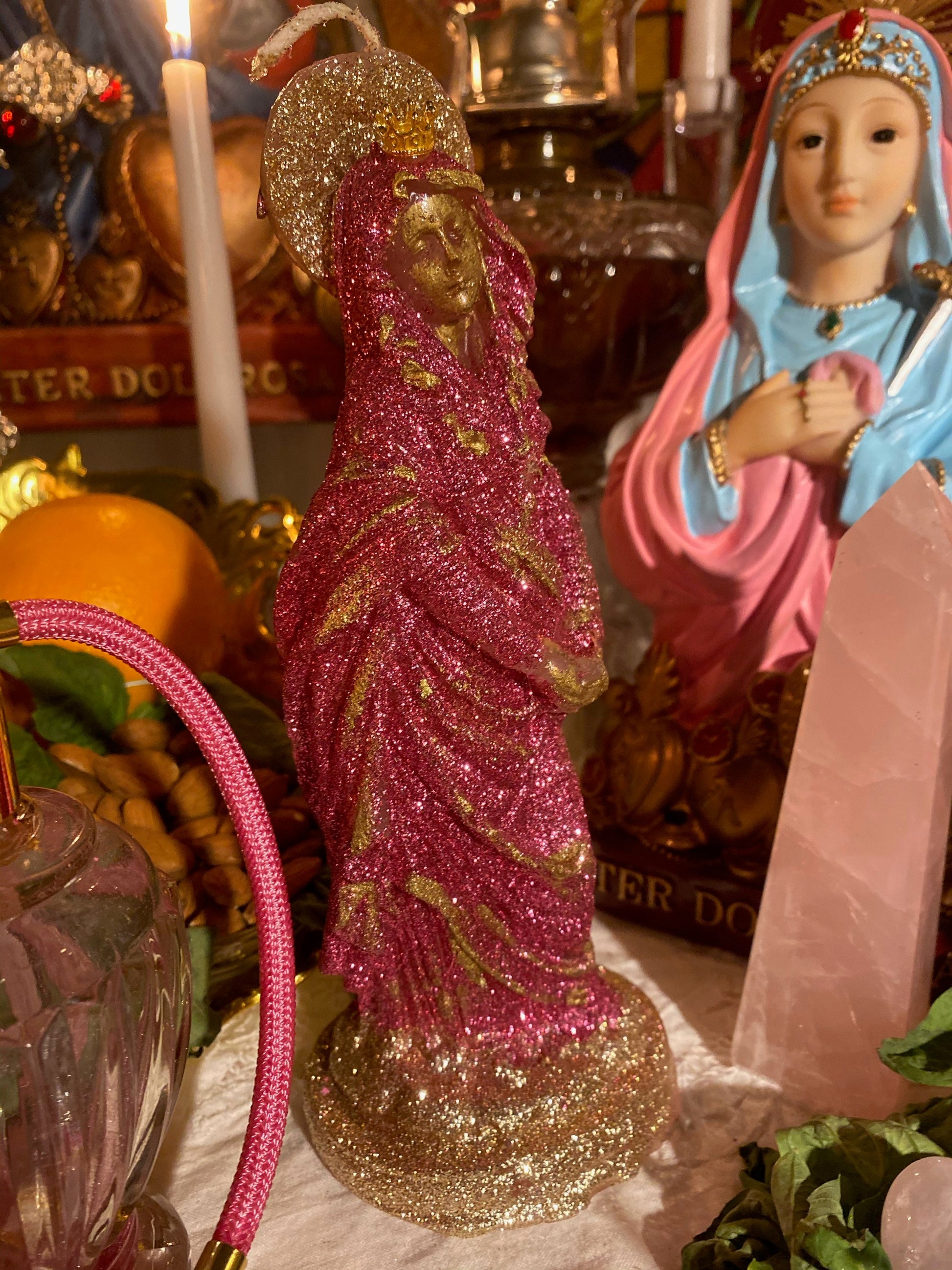 Metresili Figure Candle + Love + Luxury + Fame + Beauty + 24K Gold + Blessed + Fixed + Metres Ezili Freda