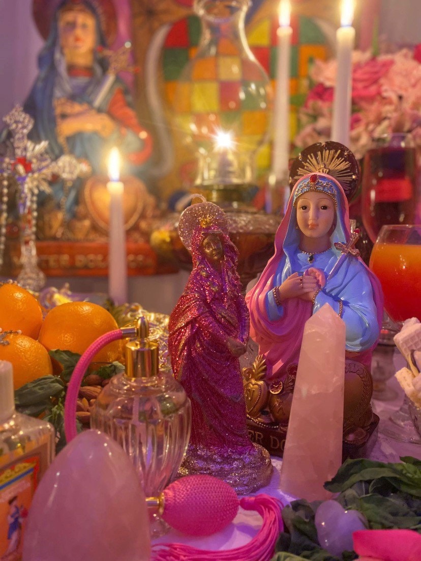 Metresili Figure Candle + Love + Luxury + Fame + Beauty + 24K Gold + Blessed + Fixed + Metres Ezili Freda