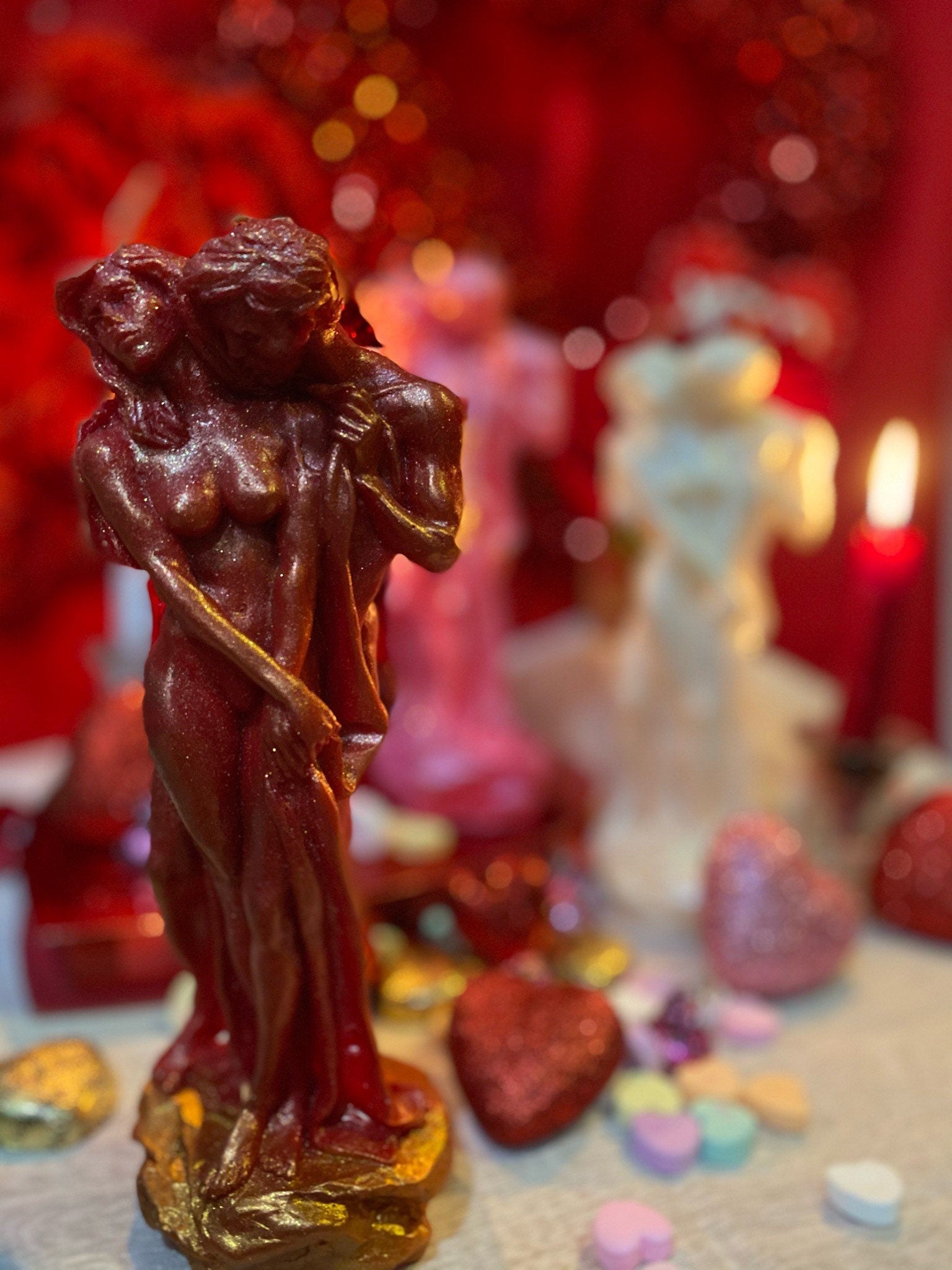 Male & Female Lovers Candle + Adam and Eve + Passion + Binding + Marriage + Friendship + Valentine’s Day + Healing
